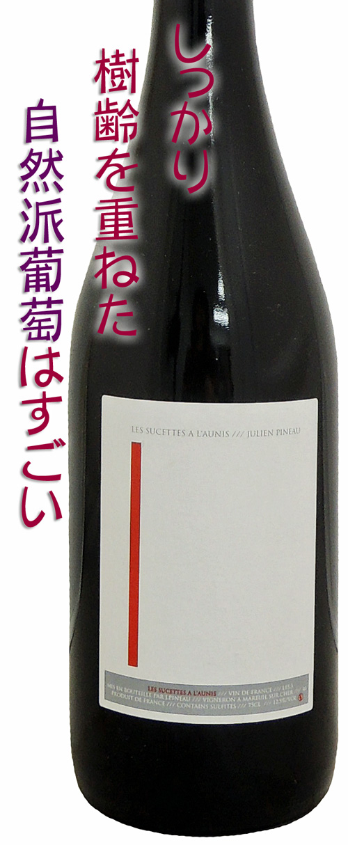 Domaine Julien Pineau ドメーヌ・ジュリアン・ピノー Sucettes a l'Aunis シュセット アロニス15 赤・辛口