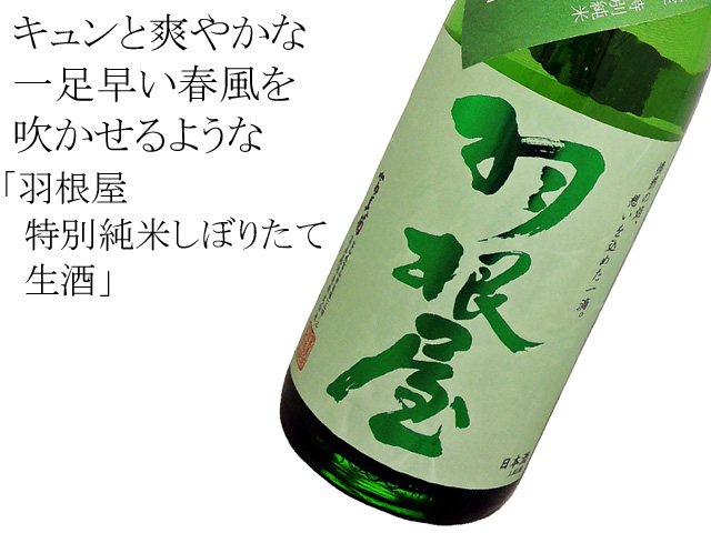 羽根屋 特別純米しぼりたて 生酒