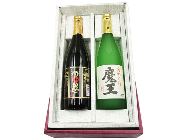 芋焼酎 魔王 白玉の露 2本ギフトセット 贈答箱付 7ml 2